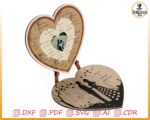 Puzzle corazón personalizable para corte láser | Archivos SVG, DXF, DWG, PDF para CNC - Imagen 5