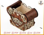 Caja mecánica corazón explosivo — archivo digital para corte láser y CNC - Imagen 5