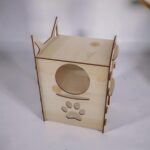 Casa para gatos para corte láser: SVG, DXF, PDF (descarga digital) - Imagen 4