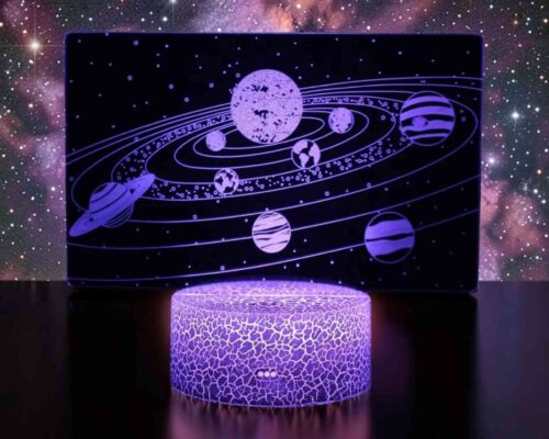 Lámpara ilusión 3D Sistema Solar - archivo DXF / CDR / AI / SVG