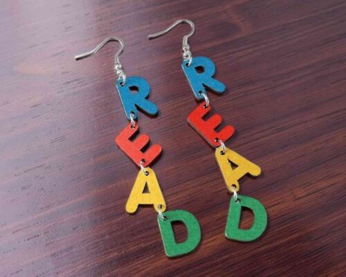 Pendientes colgantes para profesoras — diseño láser descargable (SVG, DXF)