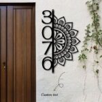 Placa número de casa Mandala - archivo para corte láser