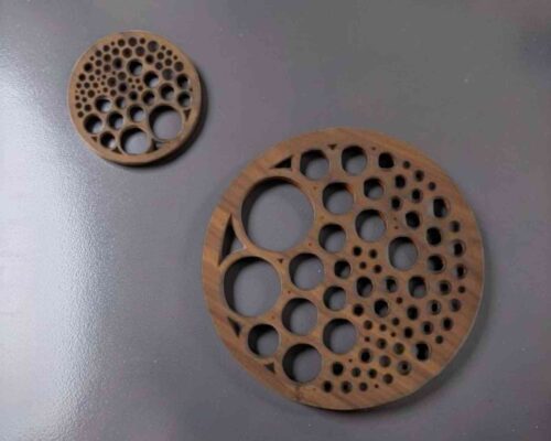 Posavasos burbujas en madera - archivo para corte láser (.cdr .ai .dxf .svg)