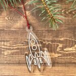 Adorno retro cohete – archivo digital para corte láser (.CDR .AI .DXF .SVG)