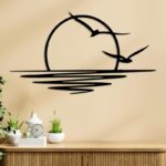 Decoración mural abstracta Amanecer/Atardecer – archivo para corte láser