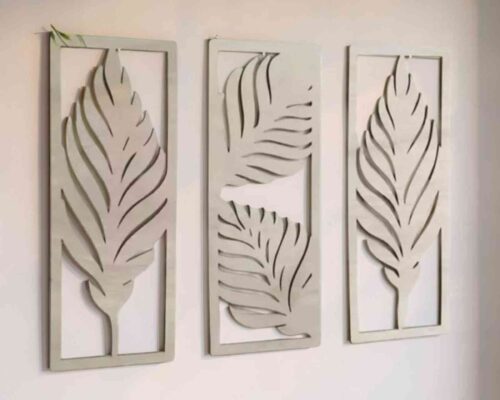 Cuadro de pared hojas de palmera - archivo para corte láser (CDR · AI · DXF · SVG)