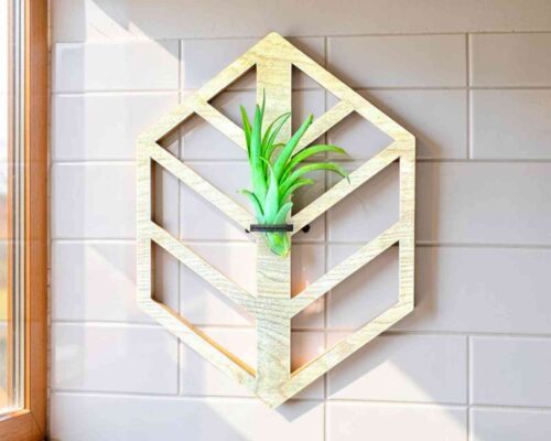 Expositor colgante para plantas aéreas — archivo para corte láser (SVG, DXF, CDR, AI)