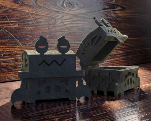 Caja de madera con forma de cangrejo — archivo para corte láser (DIY)