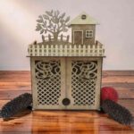 Cabina porta llaves de madera - archivo digital para corte láser