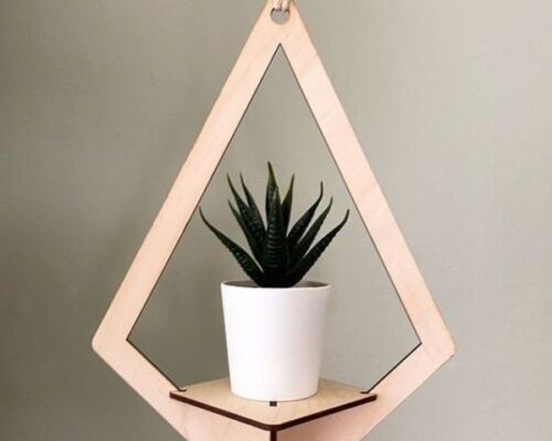 Soporte colgante para plantas - archivo para corte láser (SVG, DXF, CDR, AI)