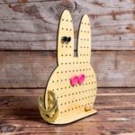 Porta pendientes orejas de conejo - archivo para corte láser (SVG, DXF, CDR, AI)