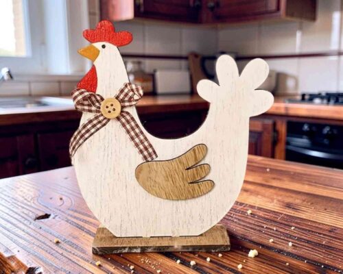 Decoración clásica de Pascua con gallos - archivo para corte láser (SVG, AI, CDR, DXF)