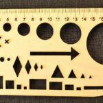 Plantilla de regla para dibujar - archivo para corte láser (CDR/AI/DXF/SVG)