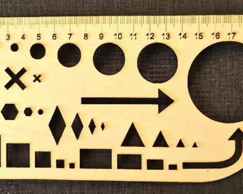 Plantilla de regla para dibujar - archivo para corte láser (CDR/AI/DXF/SVG)
