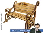 Banco conmemorativo – archivo digital para corte láser Ai SVG PDF DXF (MDF 1/8) - Imagen 4