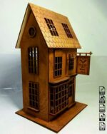 Plano digital para corte láser - Modelo 3D juguete librería de madera (CDR, DXF, SVG, AI, PDF) - Imagen 4