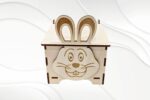 Caja regalo de Pascua con conejo, diseño para corte láser CNC, descarga digital (SVG DXF PDF) - Imagen 4