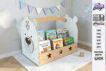 Estantería organizadora de libros infantil Montessori para corte láser | Contrachapado 6 mm | Archivos CNC - Imagen 2