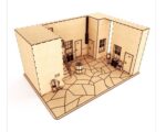 Escena para muñecas - archivo de corte láser, rompecabezas 3D, vector CDR SVG DXF