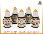 Portavelas farol de madera personalizable - Archivo SVG para corte láser CNC (descarga digital) - Imagen 3