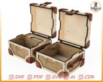 Caja de recuerdos de madera personalizada para fotos y USB - diseño corte láser SVG/CNC