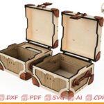 Caja de recuerdos de madera personalizada para fotos y USB - diseño corte láser SVG/CNC