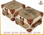 Caja de recuerdos de madera personalizada para fotos y USB - diseño corte láser SVG/CNC - Imagen 2