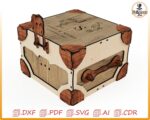 Caja de recuerdos de madera personalizada para fotos y USB - diseño corte láser SVG/CNC - Imagen 5