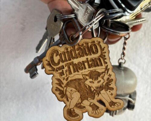 Llavero Therian — diseño para corte láser y CNC